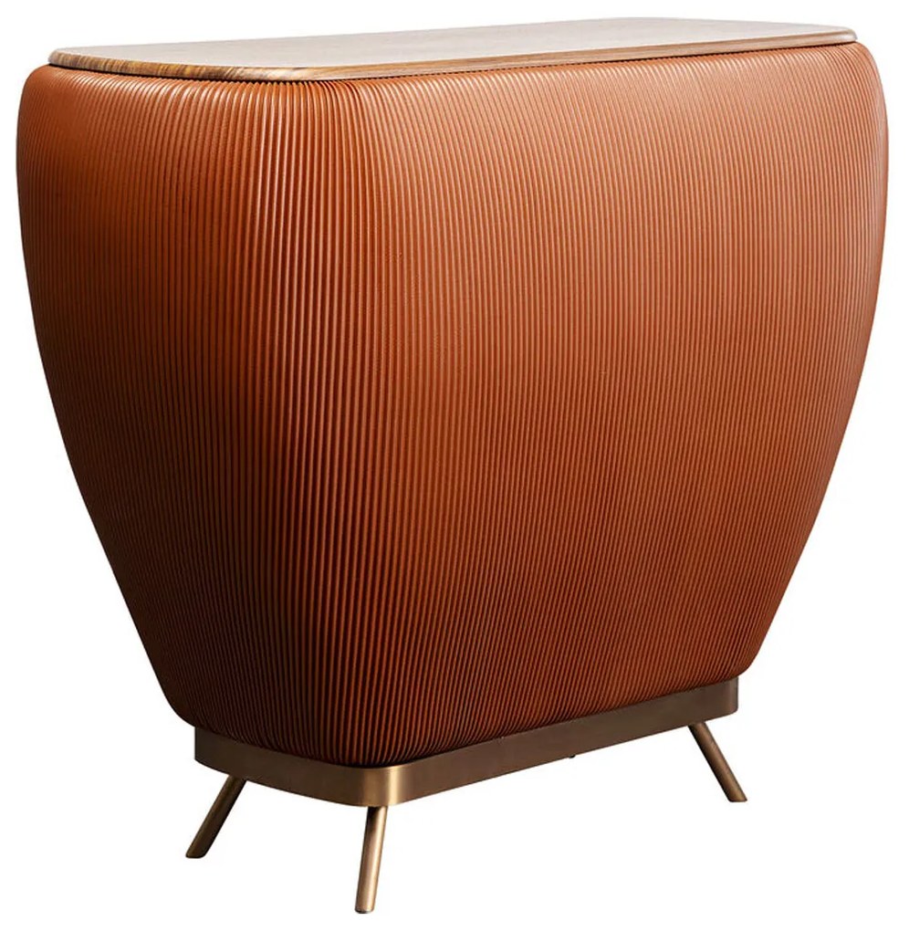 Kare Design Rio Brown Retro Design Barmeubel Bruin Lederlook - 127 X 57cm.