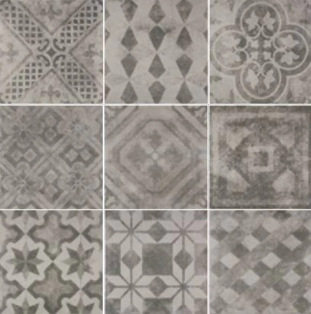 Vloer-/wandtegel Portugees Terratinta Betonepoque 20x20cm mix clay mud mat gerectificeerd