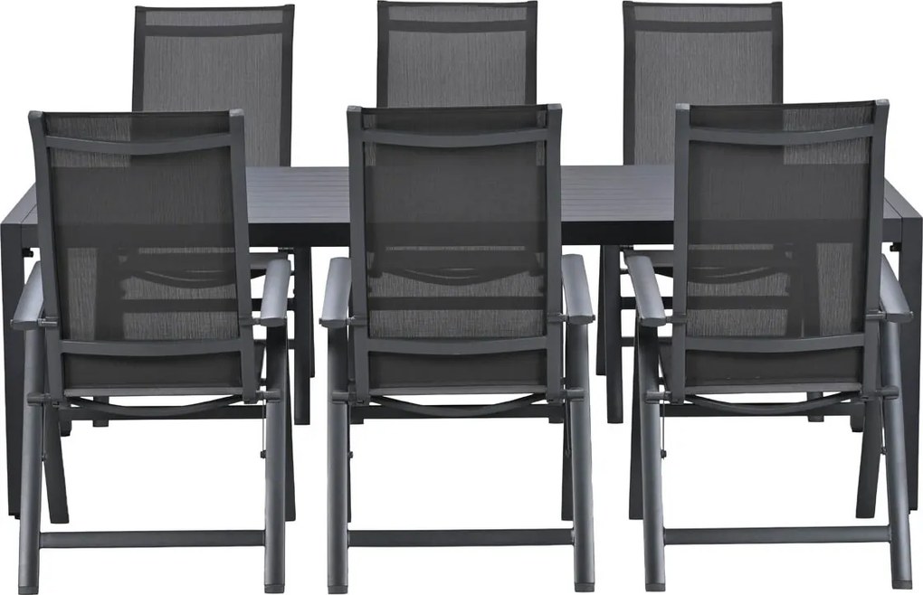Garden Impressions Siena tuinset 7-delig verstelbaar - Kasper tuintafel 220x93 cm
