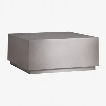 Rechthoekige Salontafel 100x70 Cm Van Roestvrij Staal Iuraima Geborsteld Roestvrij Staal - Sklum