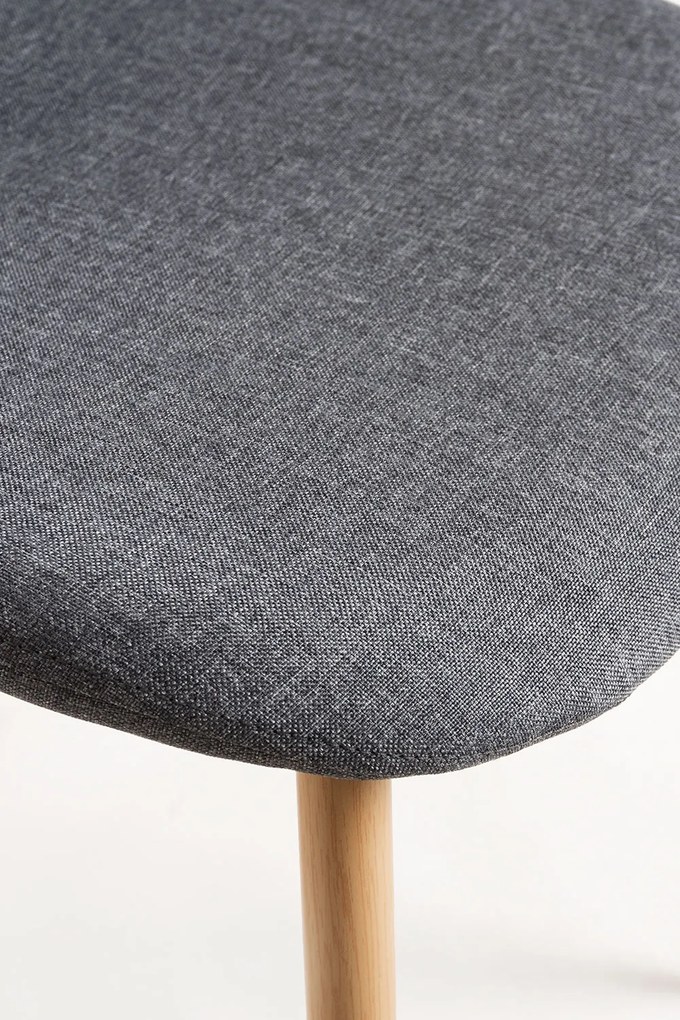 Set 4 Teok Stoffen Stoelen