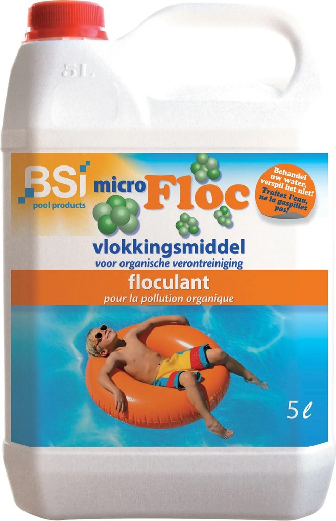 BSI Micro Floc 5L - Vlokmiddel voor zwembadwater - Verwijdert fijne, niet‑filterbare vervuiling