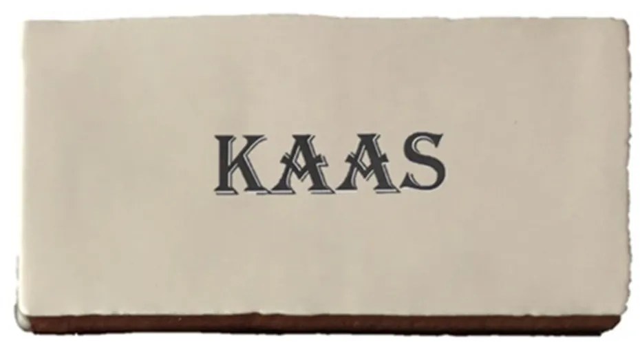 Terre d'Azur Cocina wandtegel met decor kaas 15x7,5cm creme