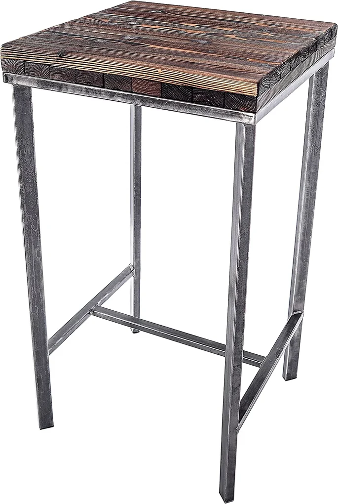 CHYRKA® Bartafel barkruk LS bartafel SAMBOR barmeubel loft vintage bar industrieel design handgemaakt hout metaal