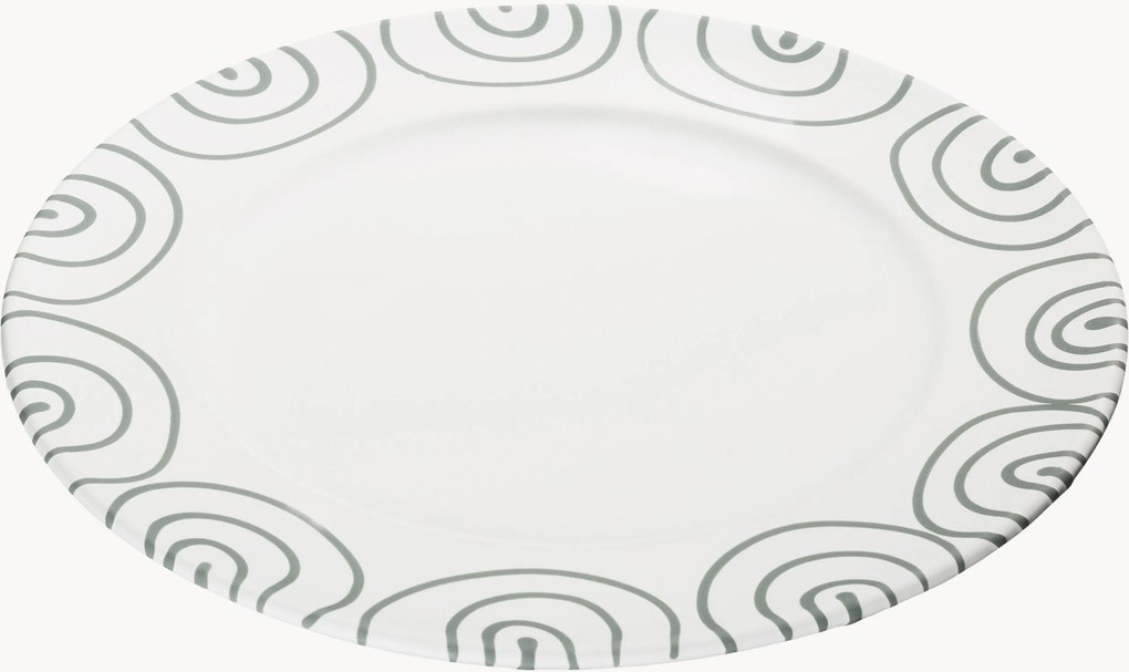 Handgemaakt dinerbord Graugeflammt