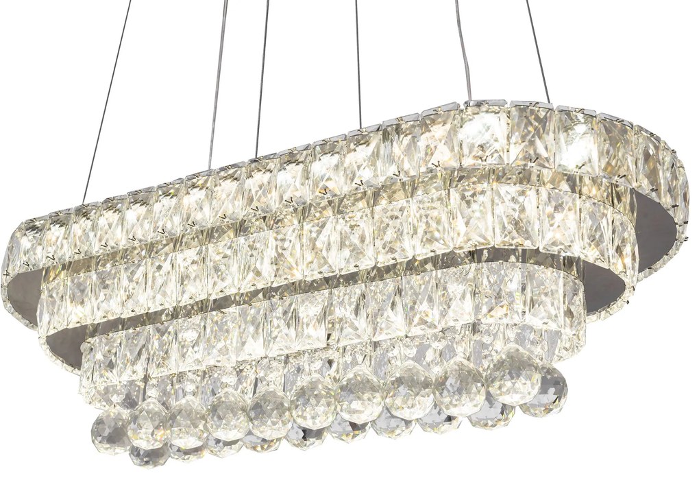 Hangende Crystal LED 102W plafondlamp, APP417-CP afstandsbediening