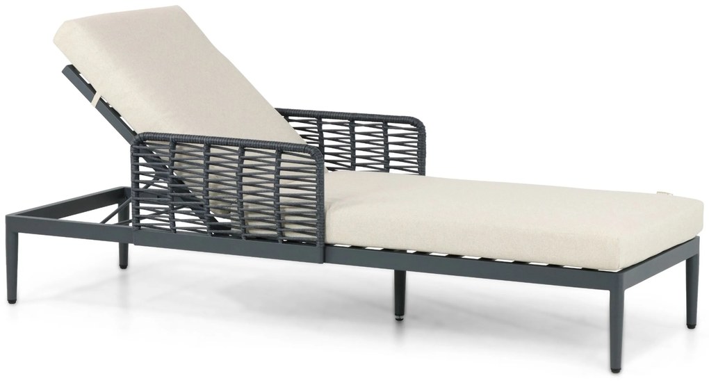 Coco Ibiza Ligbed Aluminium/wicker Grijs