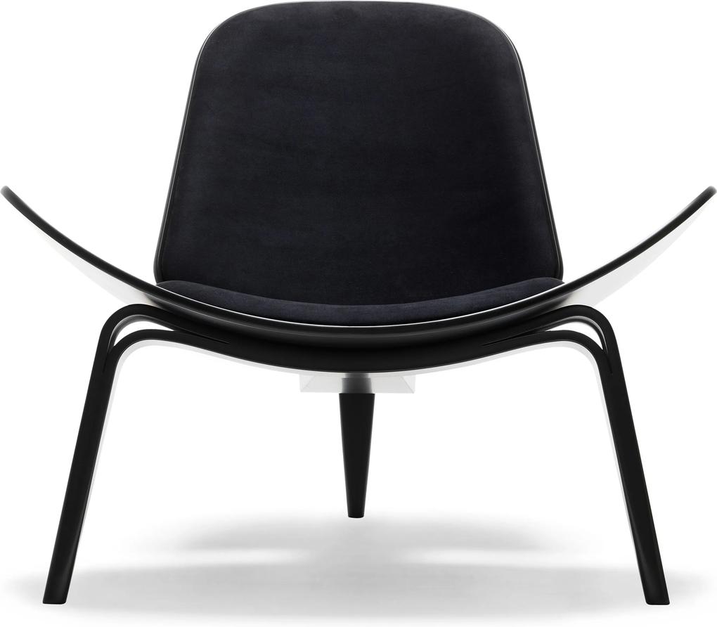 Carl Hansen & Son CH07 Shell fauteuil zwart beukenhout comfort black