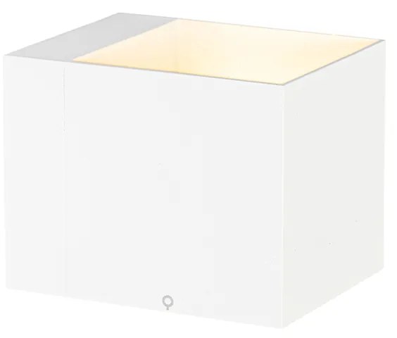 Wandlamp wit incl. LED en touch dimmer oplaadbaar - Joris Modern vierkant Binnenverlichting Lamp