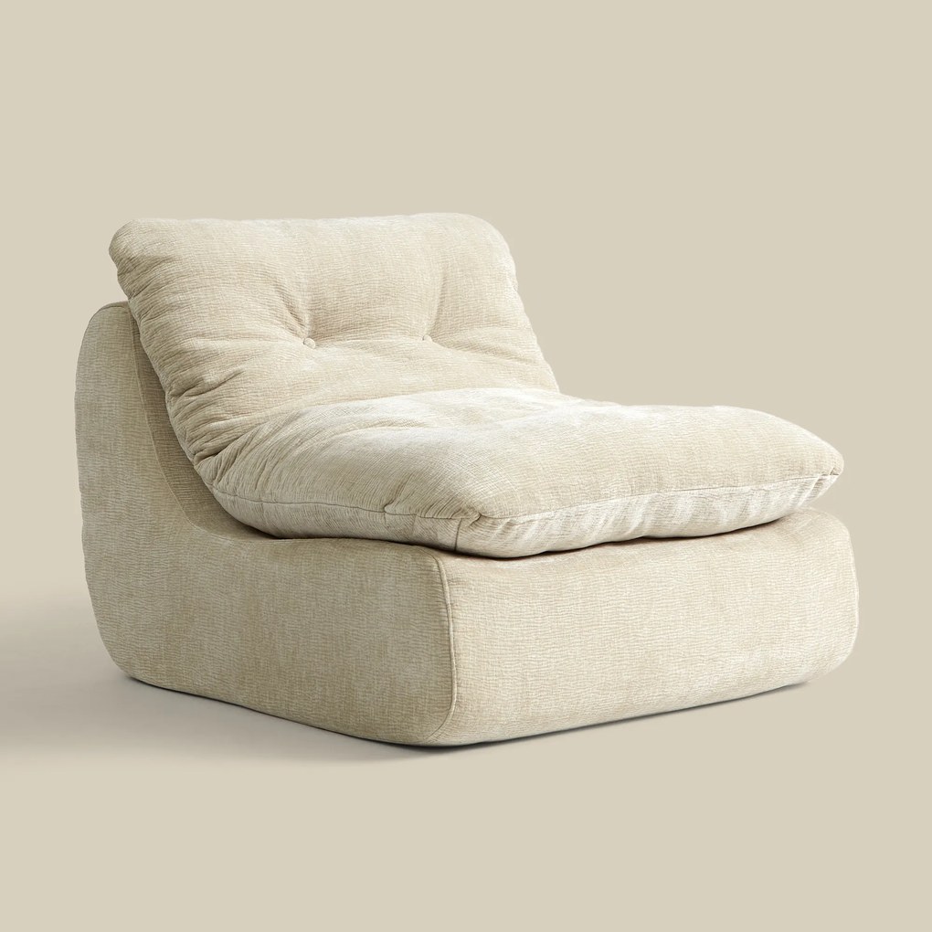 Creme Lounge Fauteuil Retro