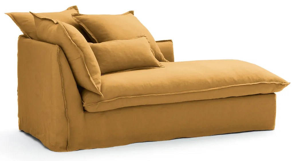 Longchair, gekreukt linnen, Odna