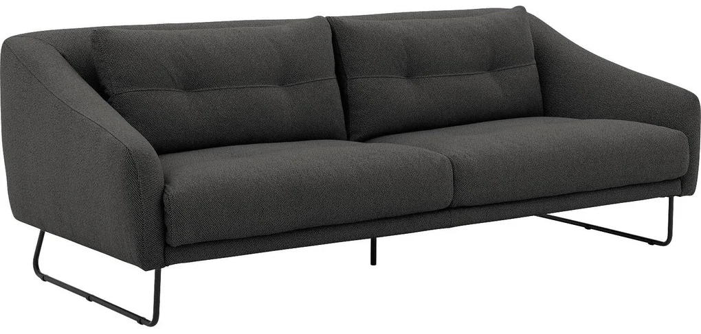 Goossens Excellent Bank Gs-2105 grijs, stof, 2,5-zits, elegant chic
