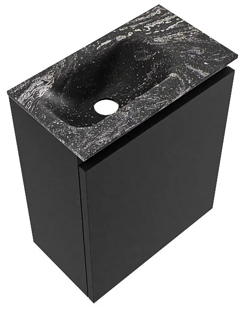 Mondiaz Ture DLux toiletmeubel 40cm urban met wastafel lava links met kraangat