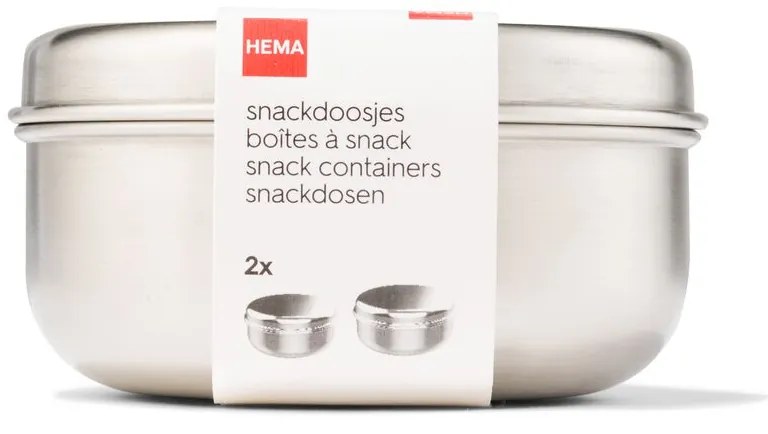 HEMA Snackdoosjes Rvs - 2 Stuks