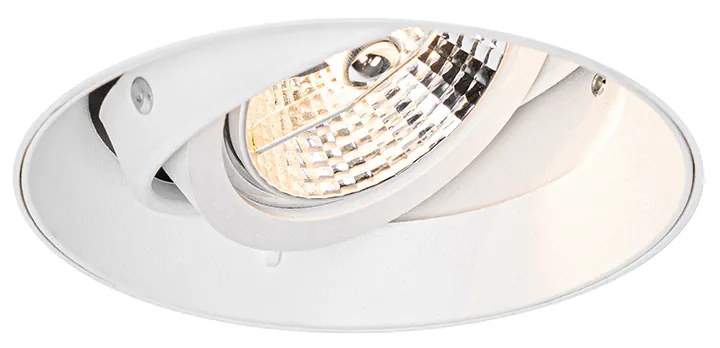Moderne inbouwspot wit GU10 AR70 rond trimless - Oneon Modern GU10 Binnenverlichting Lamp