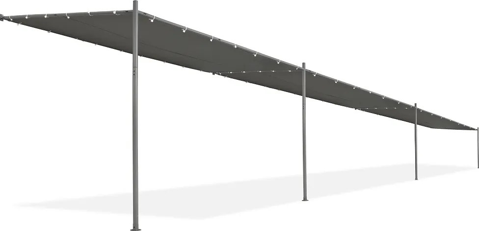 Antraciet terrasoverkapping Genoa 3 x 12 m Garden Point
