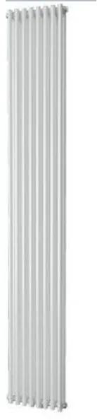 Plieger Venezia M designradiator dubbel verticaal met middenaansluiting 1970x304mm 1168W pergamon 7253082