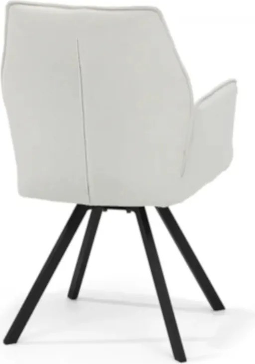 Eetkamerstoel - Tina - stof Teddy wit