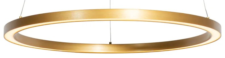 Eettafel / Eetkamer Hanglamp goud 60cm incl. LED 3-staps dimbaar - Girello rond Binnenverlichting Lamp