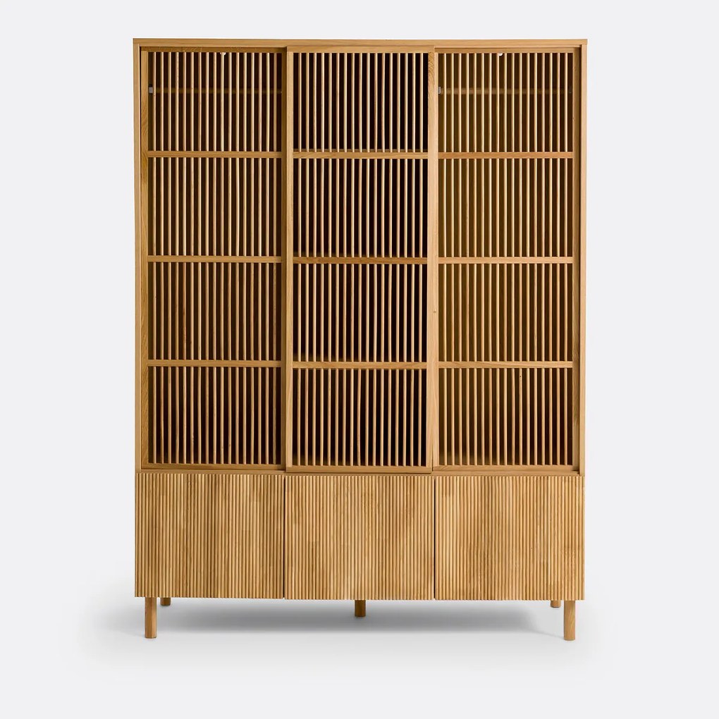 Kast van eikenhout en fineer, 6 deuren, Bilbao