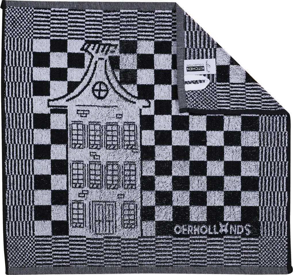 Keukendoek herenhuis – 6 stuks – 50×50 – zwart