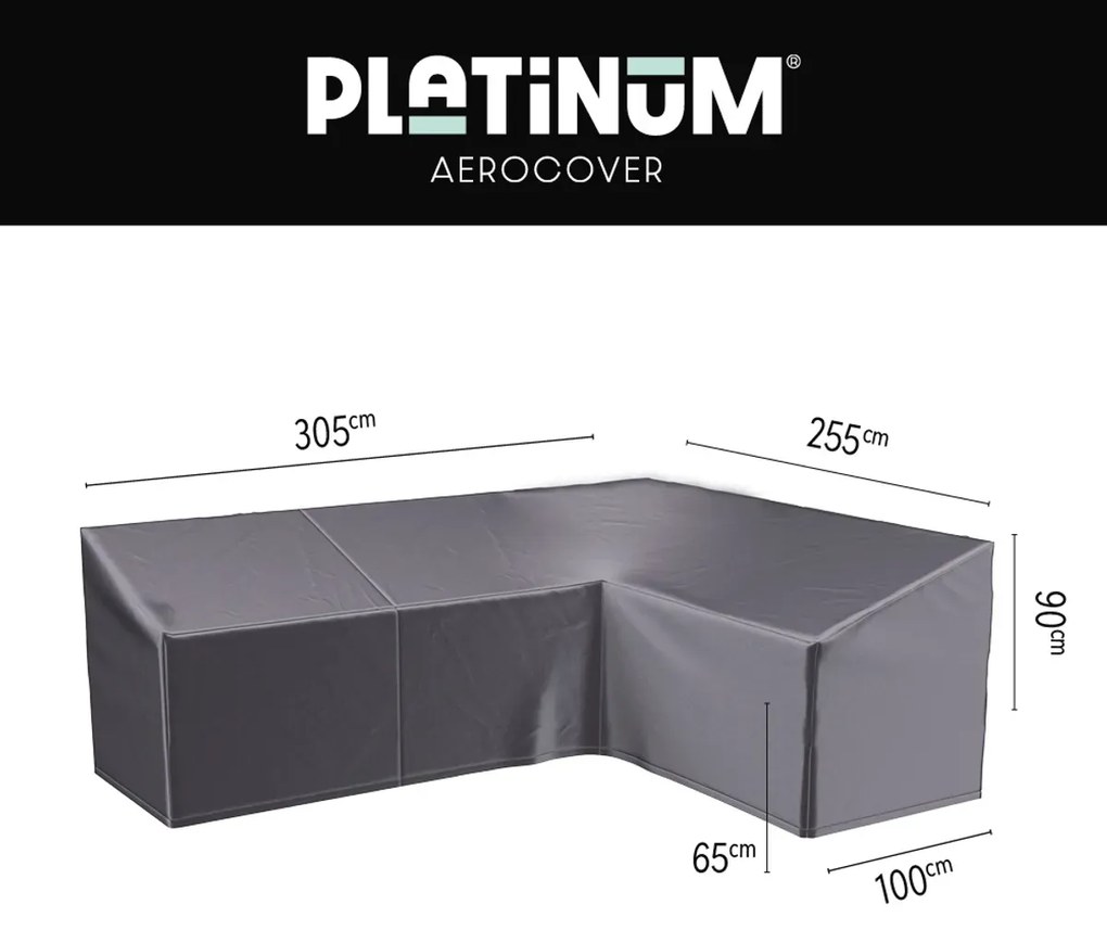 Loungesethoes 305x255x100xH65-90 rechts - Aerocover