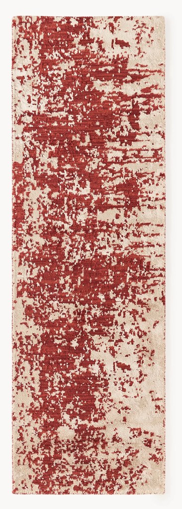Handgeweven wollen loper Cynthia met abstract patroon