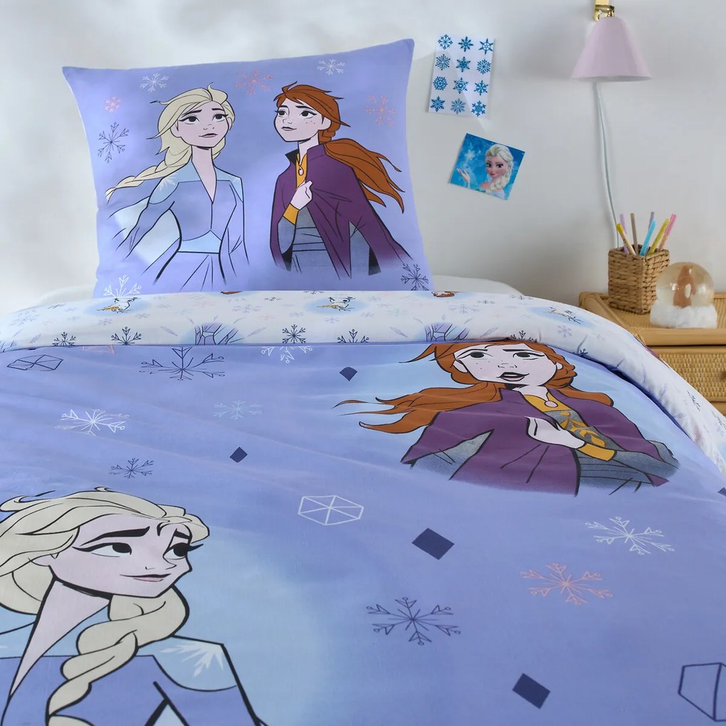 Bedset voor kinderbed, katoen, Disney Frozen Flocon