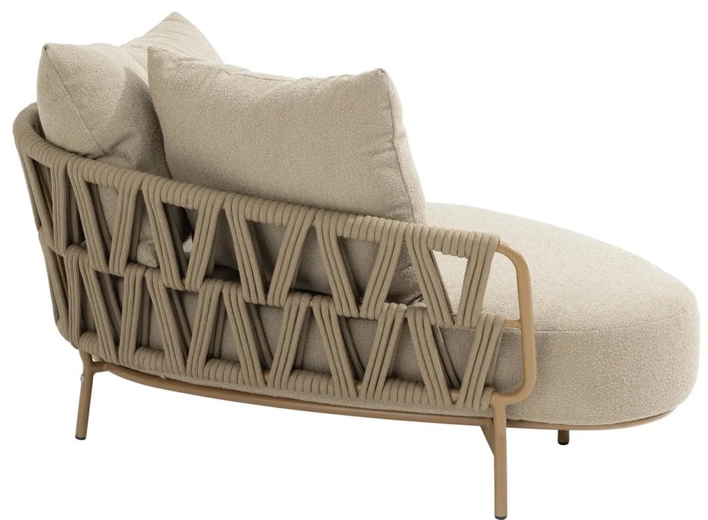 4 Seasons Outdoor Biarritz chaise loungebank amber SALE Loungebank beige weerbestendig