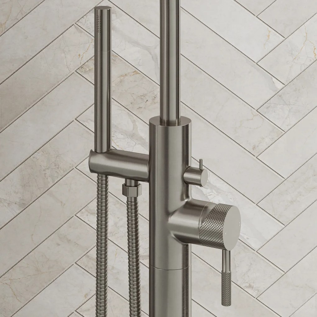Saniclear Exclusive Curved vrijstaande badkraan RVS