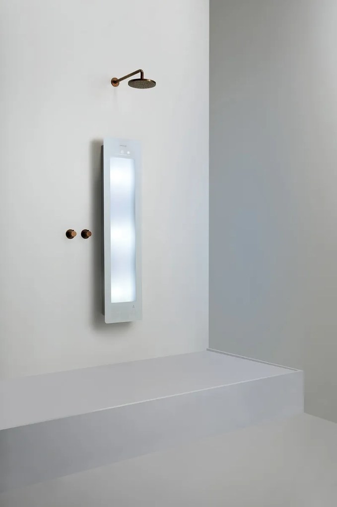 Sunshower Round Plus Medium White infraroodlamp en UV 33x140x10cm opbouw
