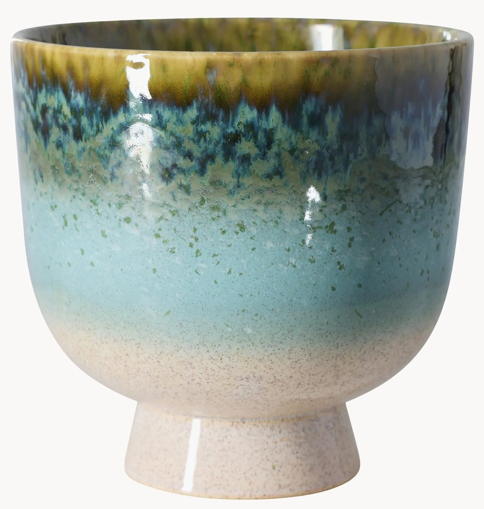 Handgemaakte plantenpot Retro met reactief glazuur