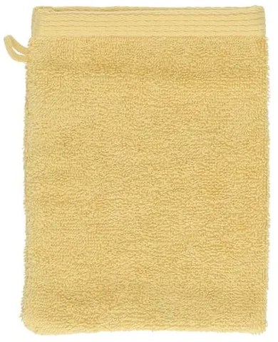 Washandje, Recycled katoen, Korengeel, 15 x 21 cm