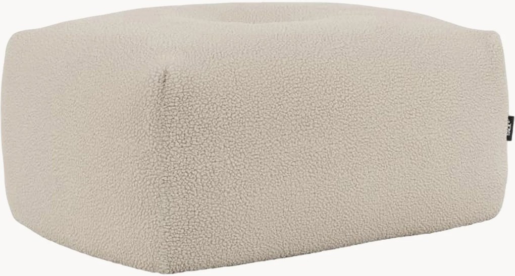Voetenbank Soft van teddy-bouclé