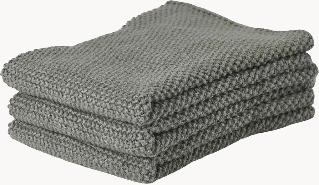 Theedoeken Olive Green, 3-delig