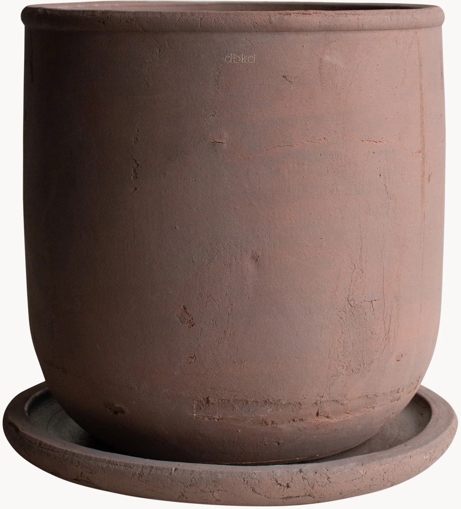 Outdoor bloempot Terra van terracotta, H 36 cm