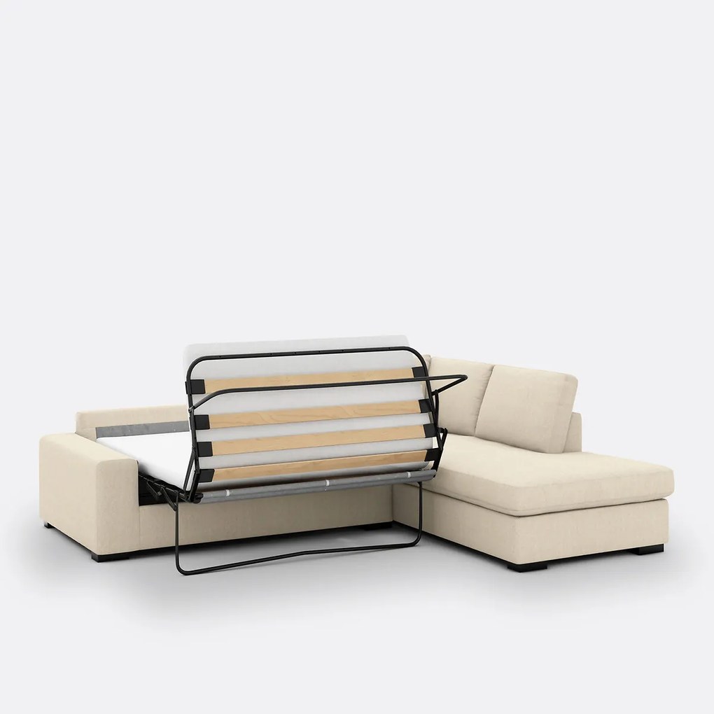 Hoekslaapbank van katoen/linnen Comfort Bultex® Odessa