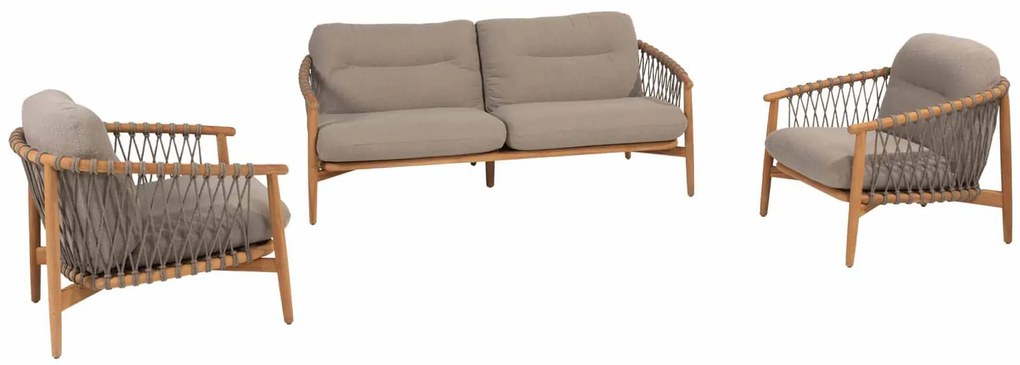 4 Seasons Outdoor Nora loungeset naturel teak  Loungeset    beige weerbestendig