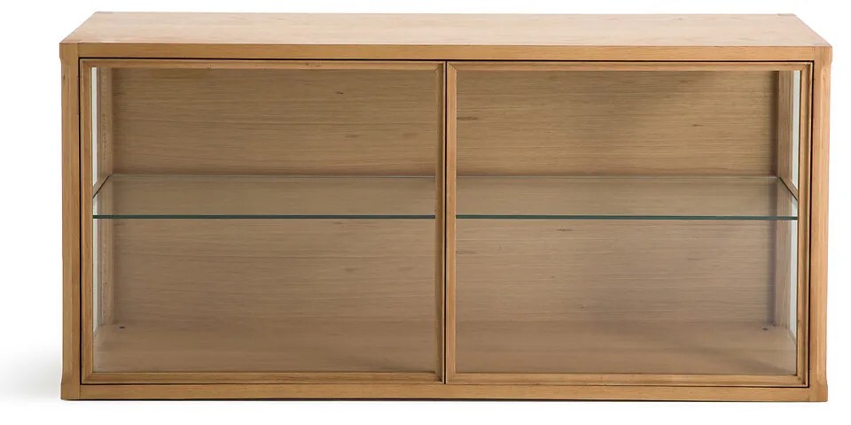 Buffetkast met vitrine, in eik, Iéna, design E.Gallina