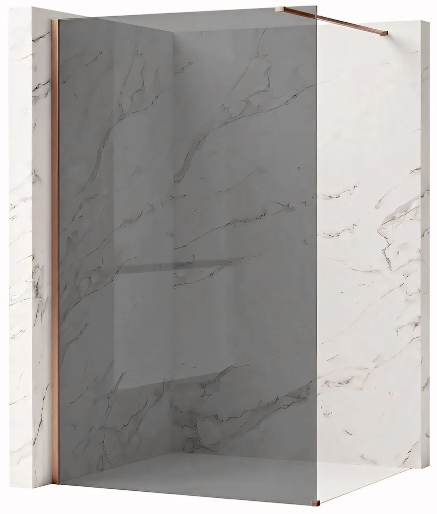 Walk-in douchewand Rea Flexi Grey / Brush Copper 140