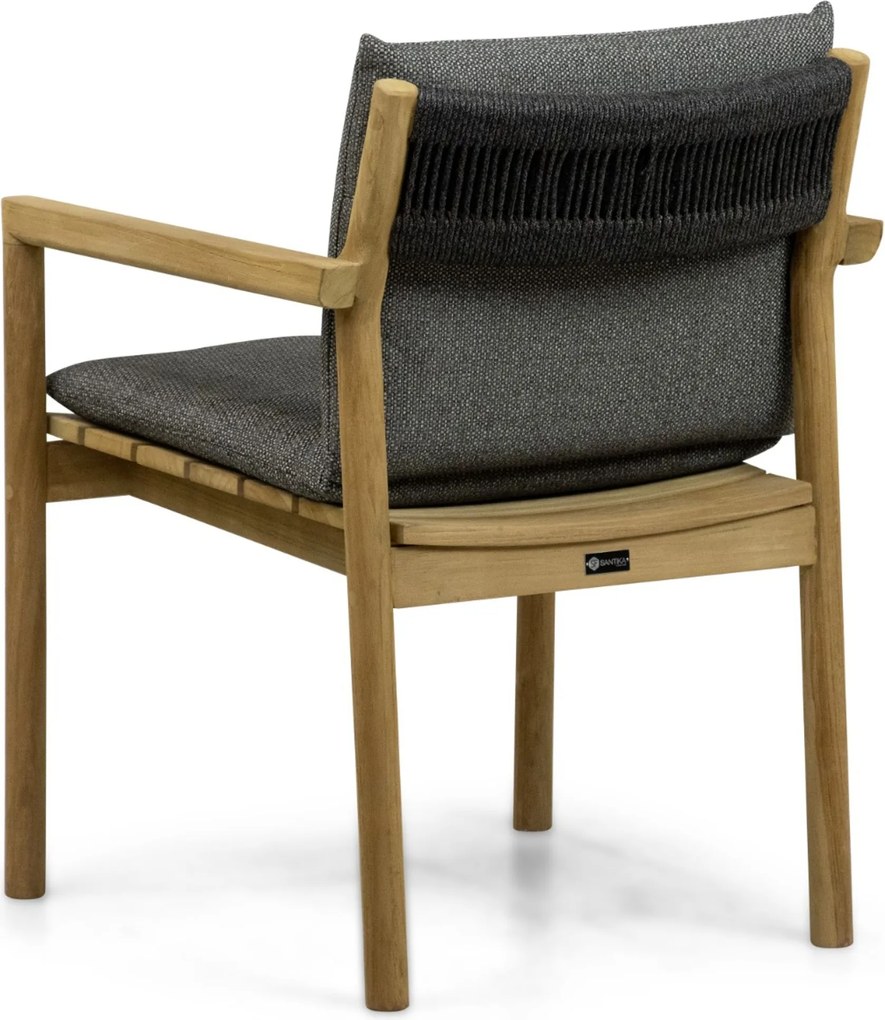 Tuinstoel Teak Old teak greywash Santika Suka