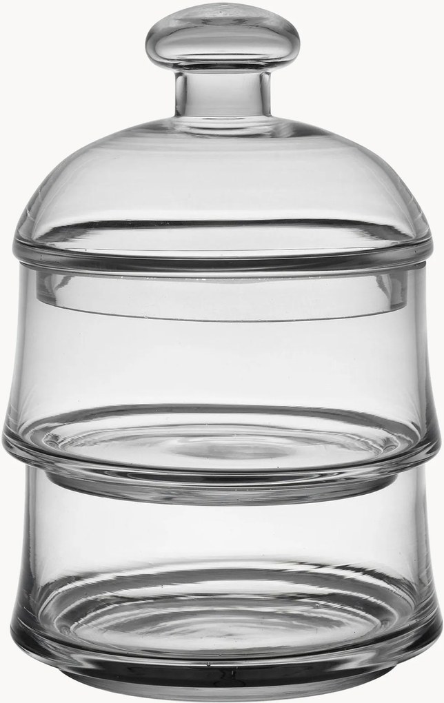 Glazen pot Marnay, met deksel