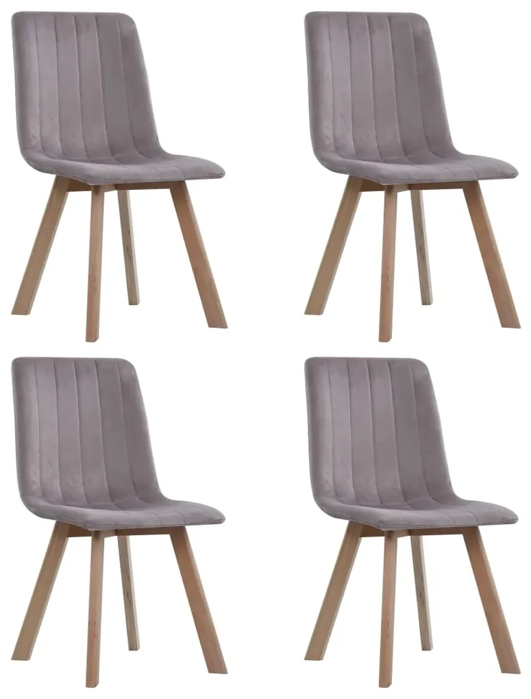 vidaXL Eetkamerstoelen 4 st fluweel roze