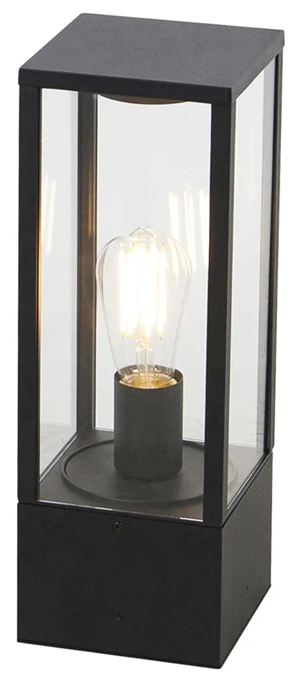 Industriële staande buitenlamp zwart 40 cm IP44 - Charlois Design E27 IP44 Buitenverlichting