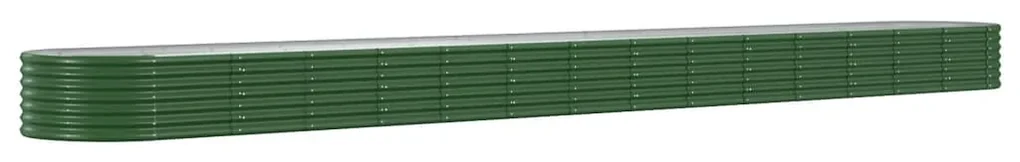 vidaXL Plantenbak 620x80x36 cm gepoedercoat staal groen