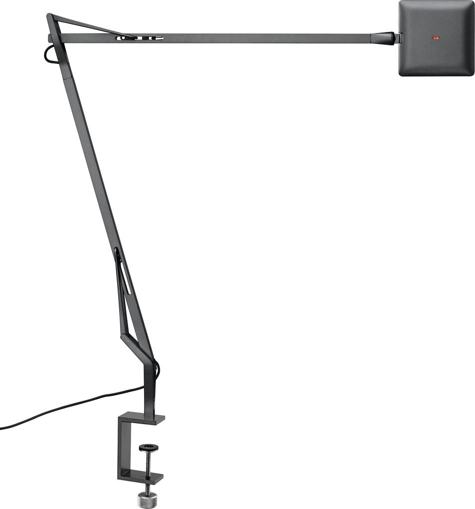 Flos Kelvin Edge bureaulamp met tafelklem LED titanium