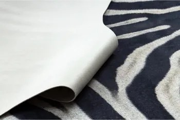 Kleden Wit Rugsx Tapijt Kunstleer Bydlęca, Zebra G5128-1 wit-zwar 100x150 cm