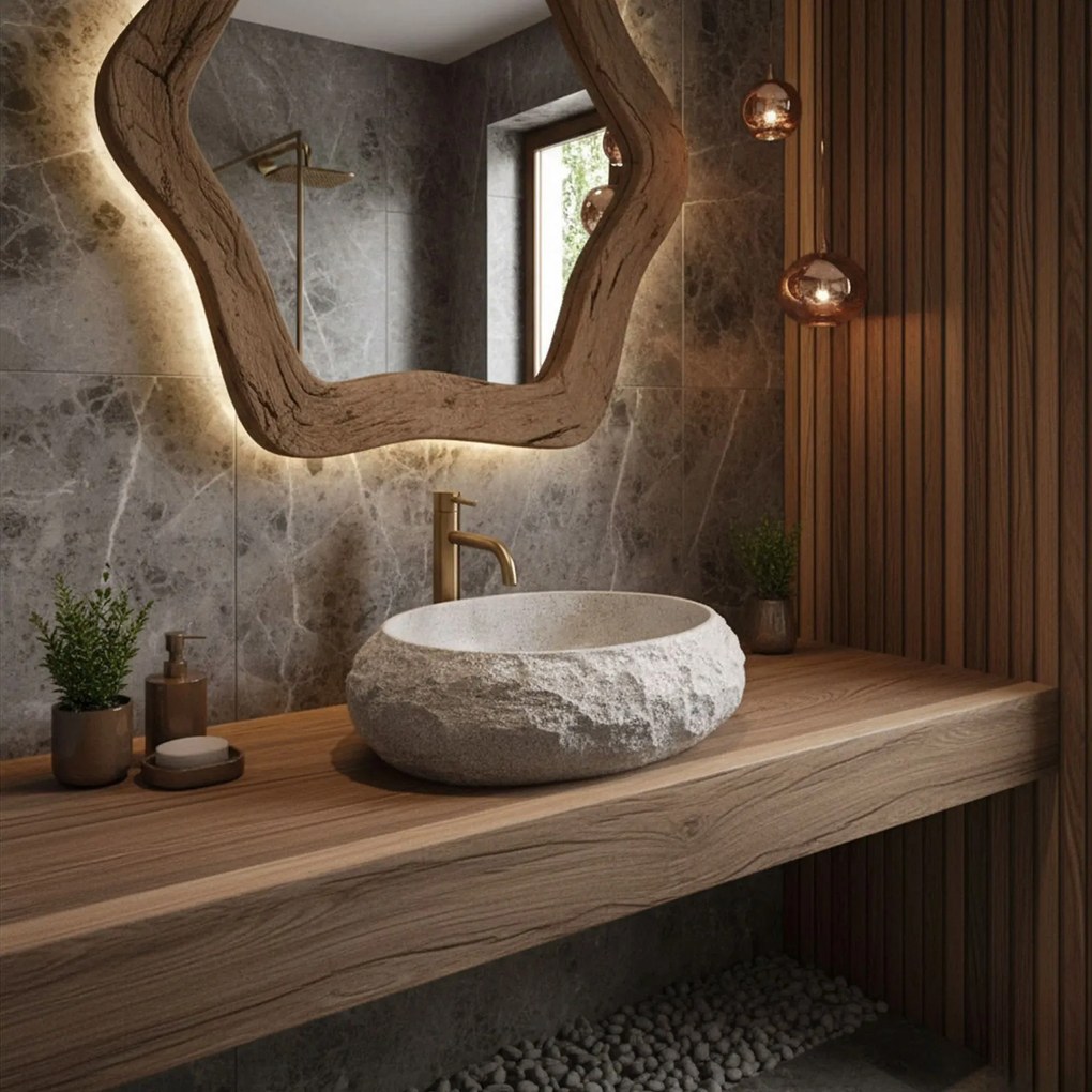 Opzetwastafel Rea Mika Beige