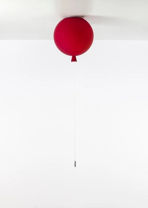 Brokis - Plafondlamp Memory Rood geëtst / Zilver Glas