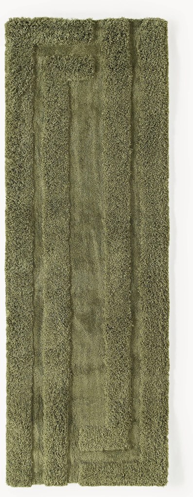 Pluizige hoogpolige loper Genève met verhoogde hoog-laag structuur